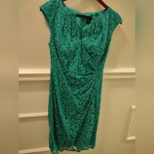 Saks Fifth Avenue Lace Green Dress Size 4